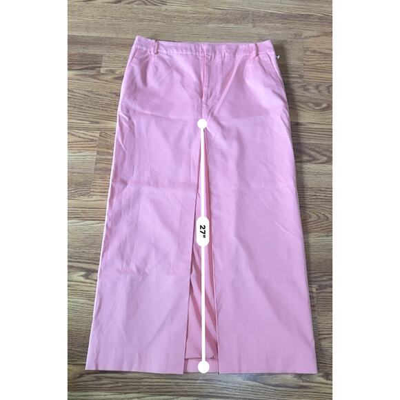 SIR. THE LABEL woven midi skirt GIACOMO SPLIT SKIRT IN PINK size 3 / us L - Picture 5 of 15
